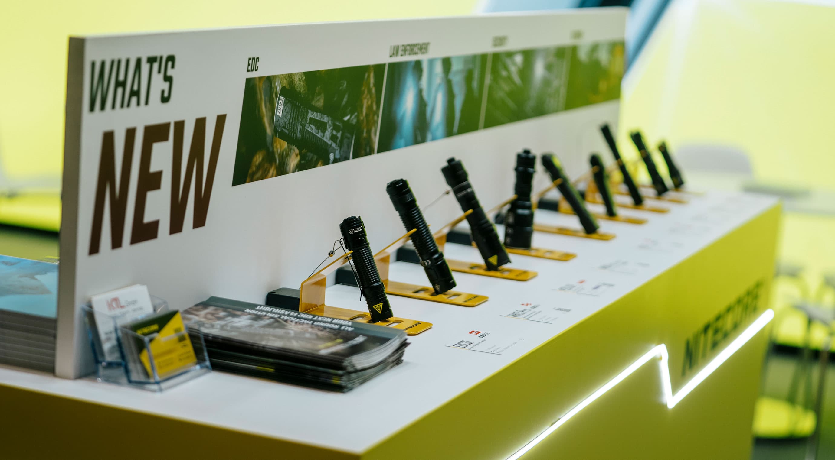 New products presented at the exhibitor stand